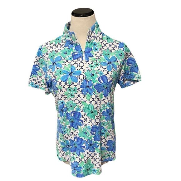 New! Ibkul Short Sleeve Active Golf Top Sz L - Picture 1 of 4